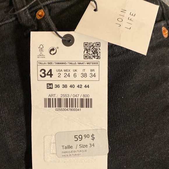 Premium 80's high waisted jeans | Shadow black | Zara - Picture 8 of 8